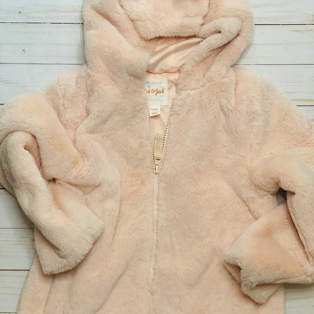 Cat & Jack Blush Faux Fur Hoodie